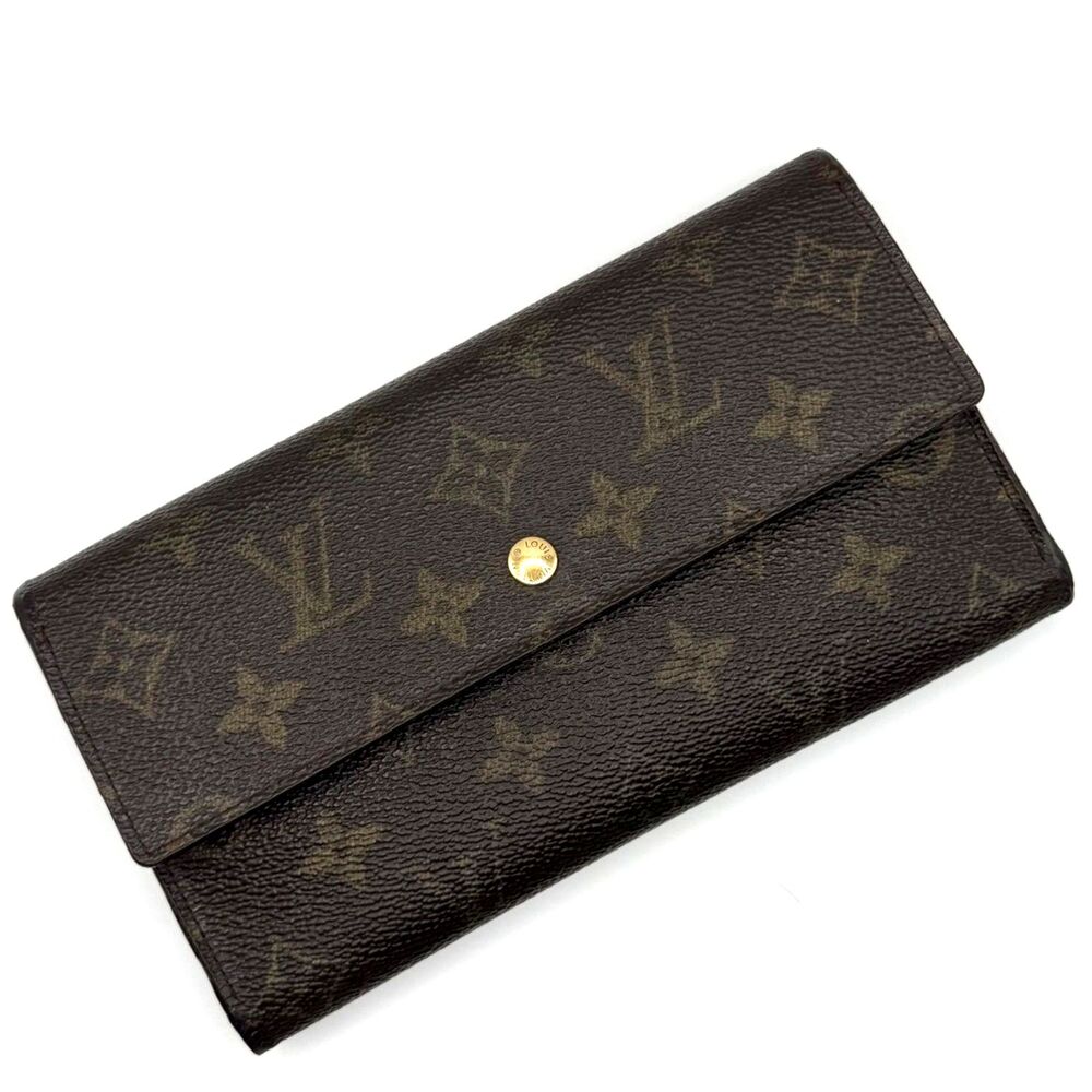 Louis Vuitton Porte Trésor International Monogram Wallet 2000 Vintage Authentic